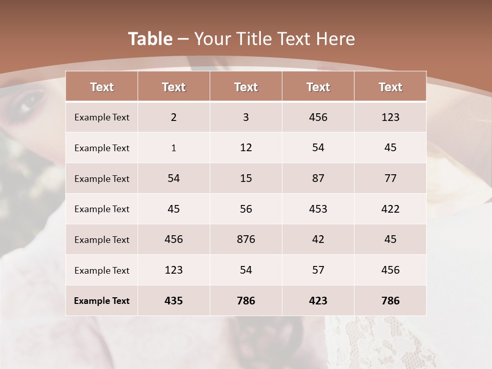 One Girl Model PowerPoint Template