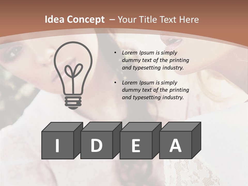 One Girl Model PowerPoint Template