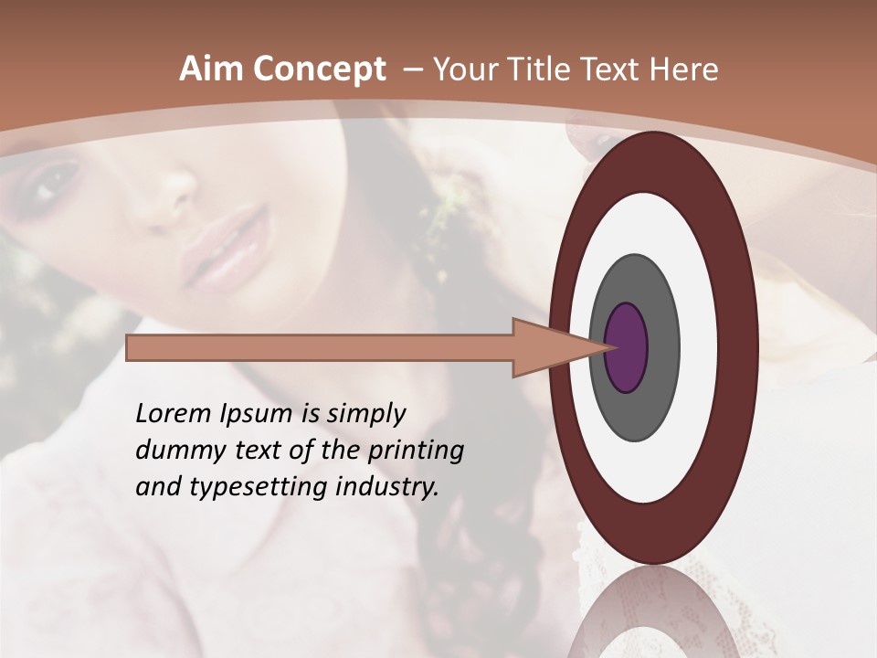 One Girl Model PowerPoint Template