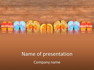 Colored Flip Flops PowerPoint Template