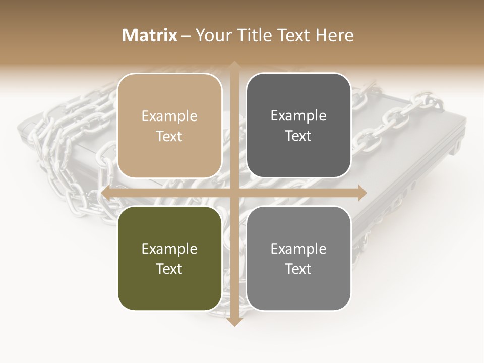 Laptop With Chains PowerPoint Template