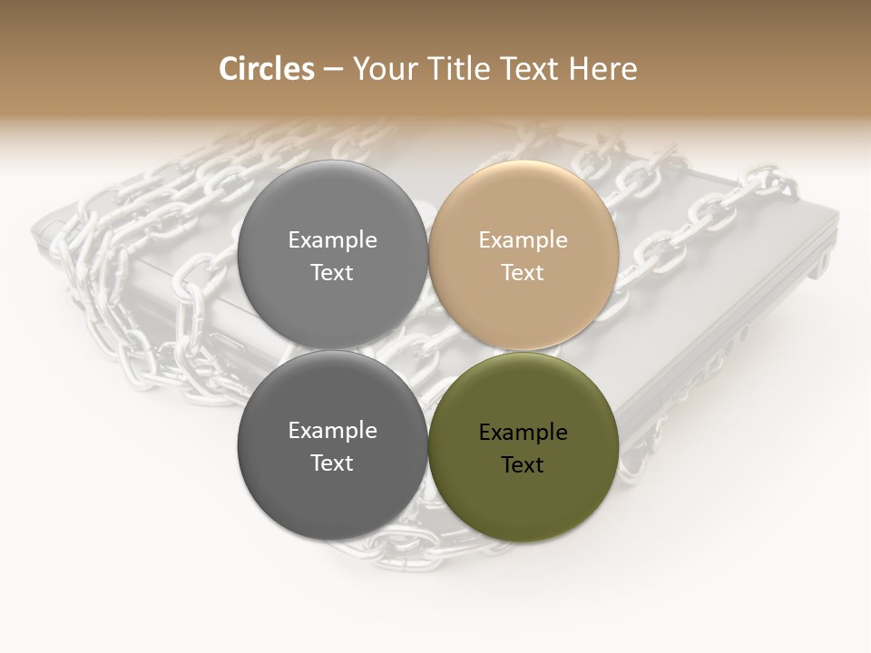 Laptop With Chains PowerPoint Template