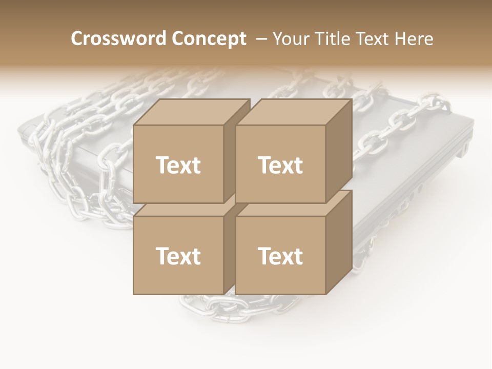 Laptop With Chains PowerPoint Template