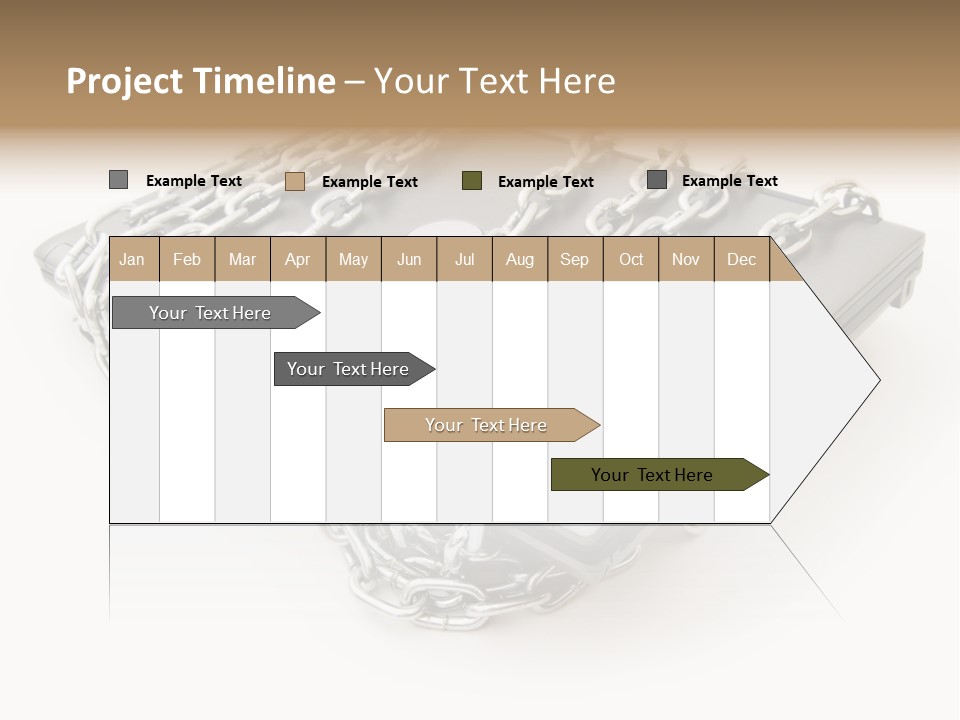 Laptop With Chains PowerPoint Template
