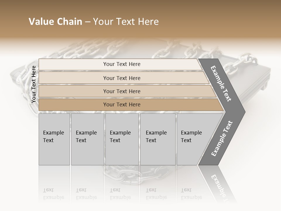 Laptop With Chains PowerPoint Template