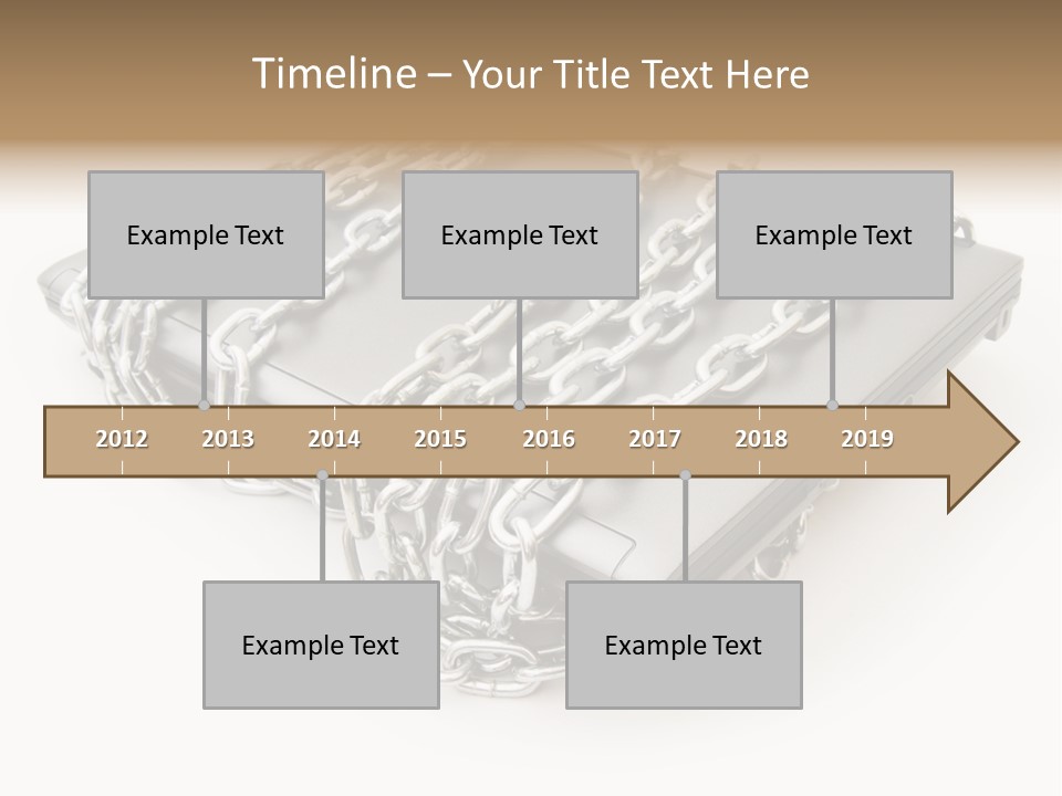 Laptop With Chains PowerPoint Template