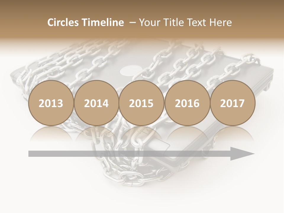 Laptop With Chains PowerPoint Template