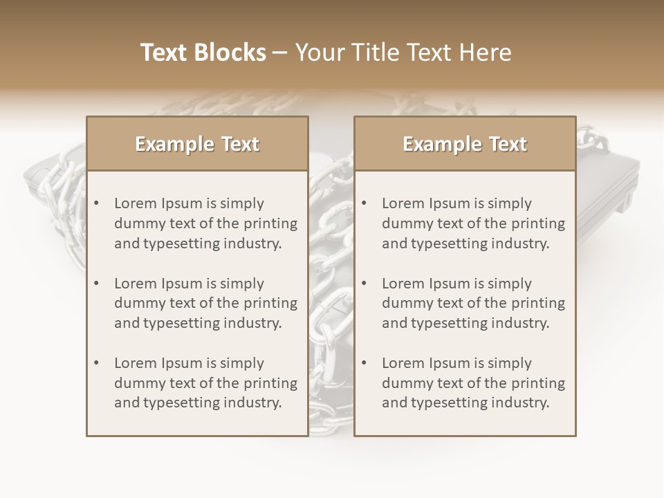 Laptop With Chains PowerPoint Template