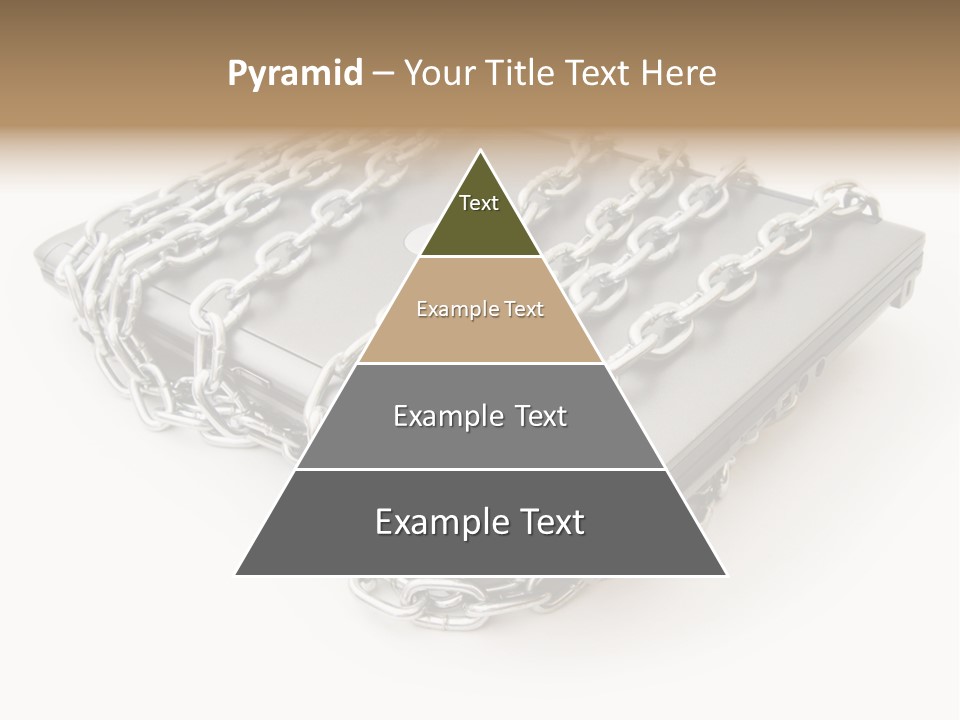 Laptop With Chains PowerPoint Template