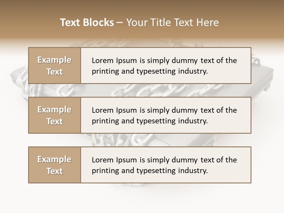 Laptop With Chains PowerPoint Template
