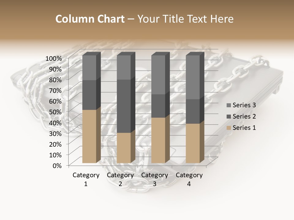 Laptop With Chains PowerPoint Template