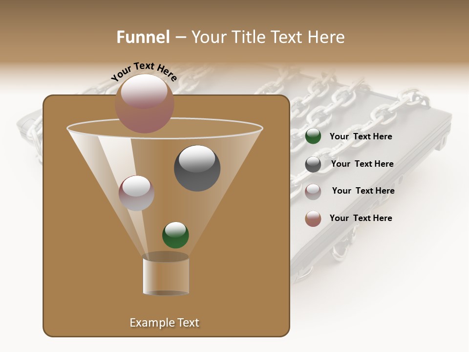 Laptop With Chains PowerPoint Template