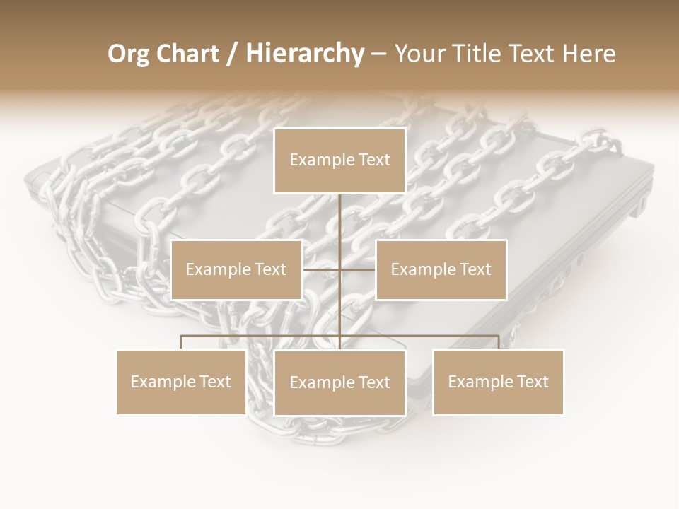 Laptop With Chains PowerPoint Template