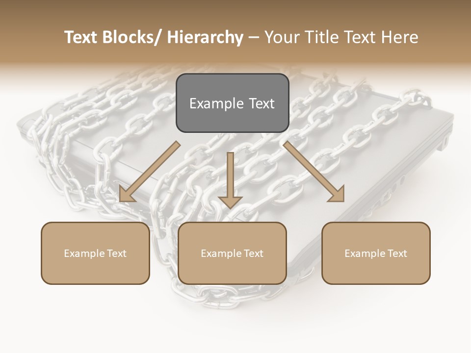Laptop With Chains PowerPoint Template