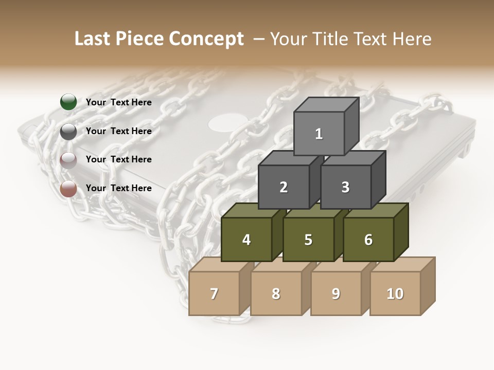 Laptop With Chains PowerPoint Template