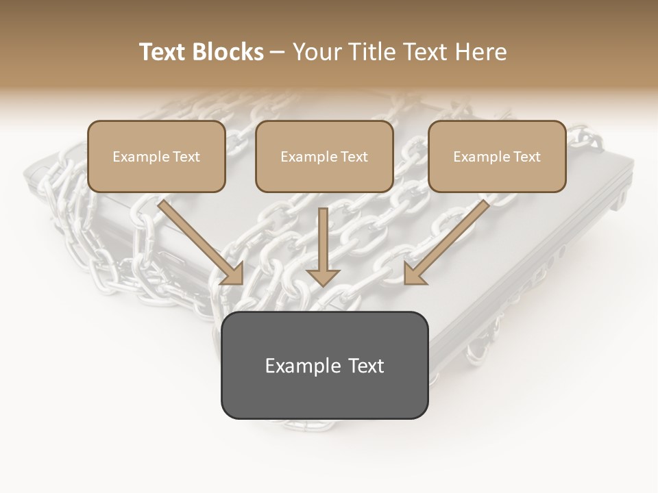 Laptop With Chains PowerPoint Template