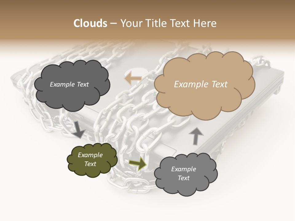 Laptop With Chains PowerPoint Template