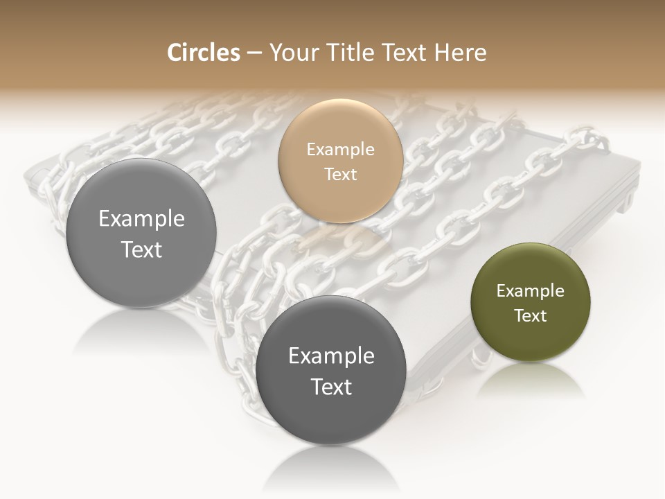 Laptop With Chains PowerPoint Template