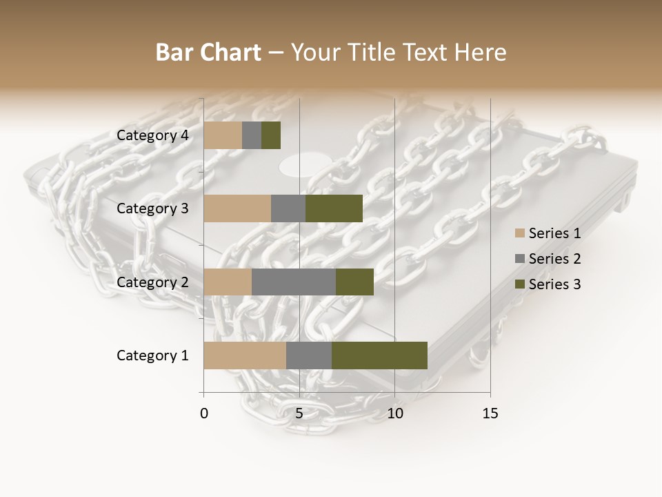 Laptop With Chains PowerPoint Template
