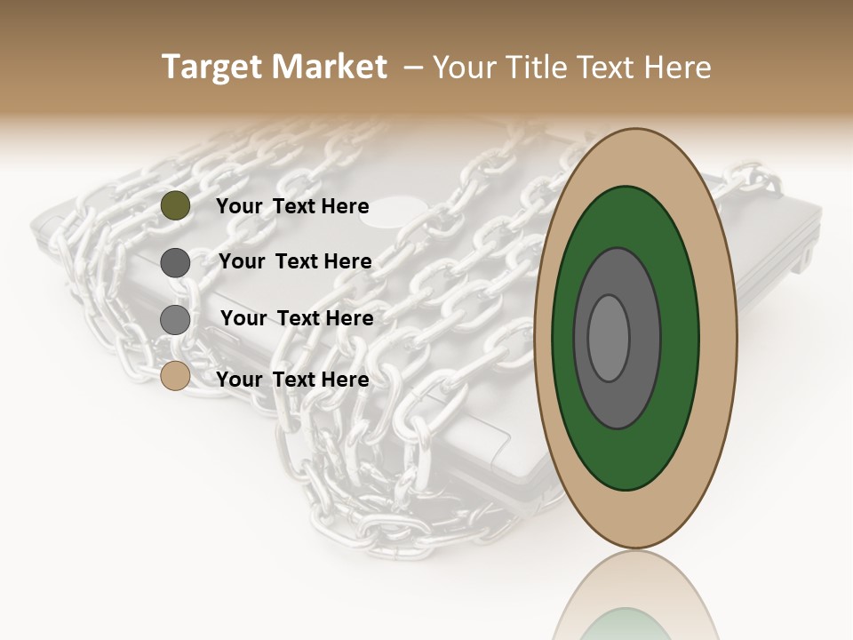 Laptop With Chains PowerPoint Template