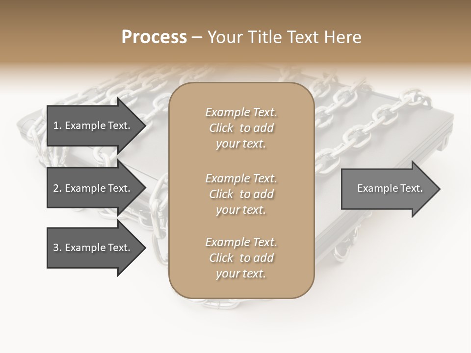 Laptop With Chains PowerPoint Template