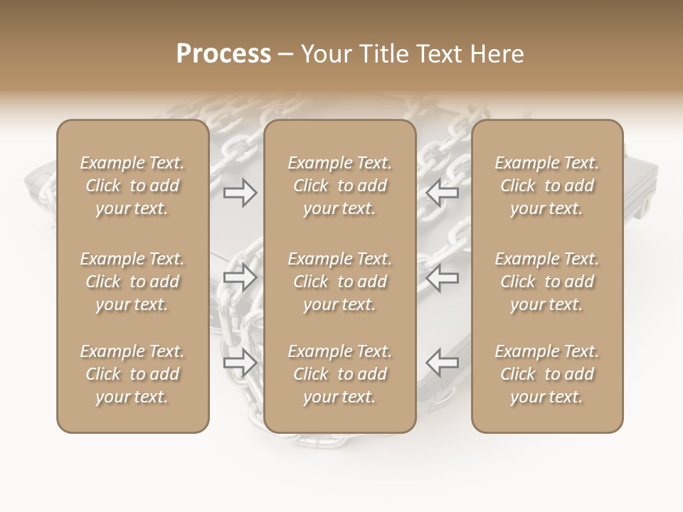 Laptop With Chains PowerPoint Template