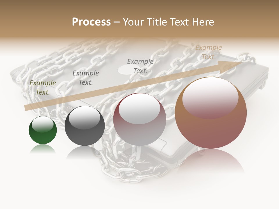 Laptop With Chains PowerPoint Template