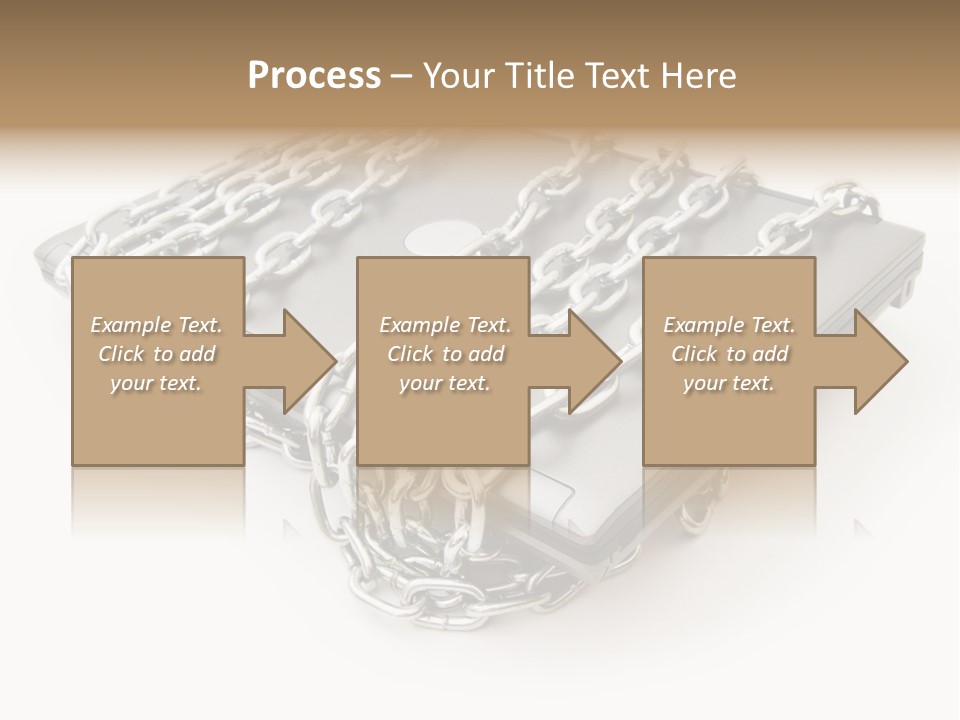 Laptop With Chains PowerPoint Template