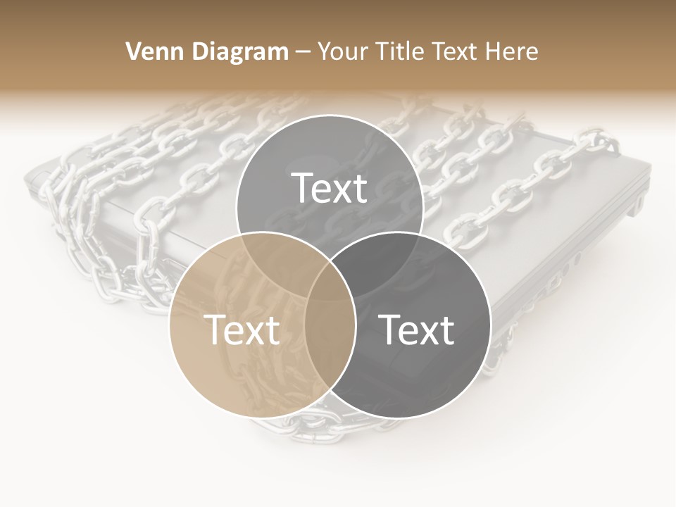 Laptop With Chains PowerPoint Template