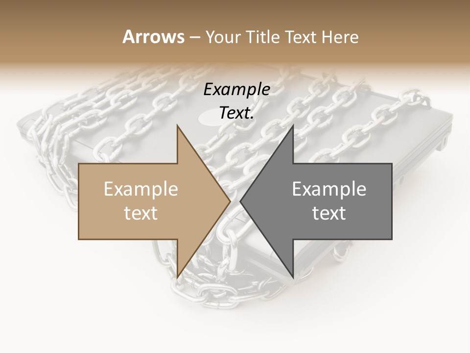 Laptop With Chains PowerPoint Template