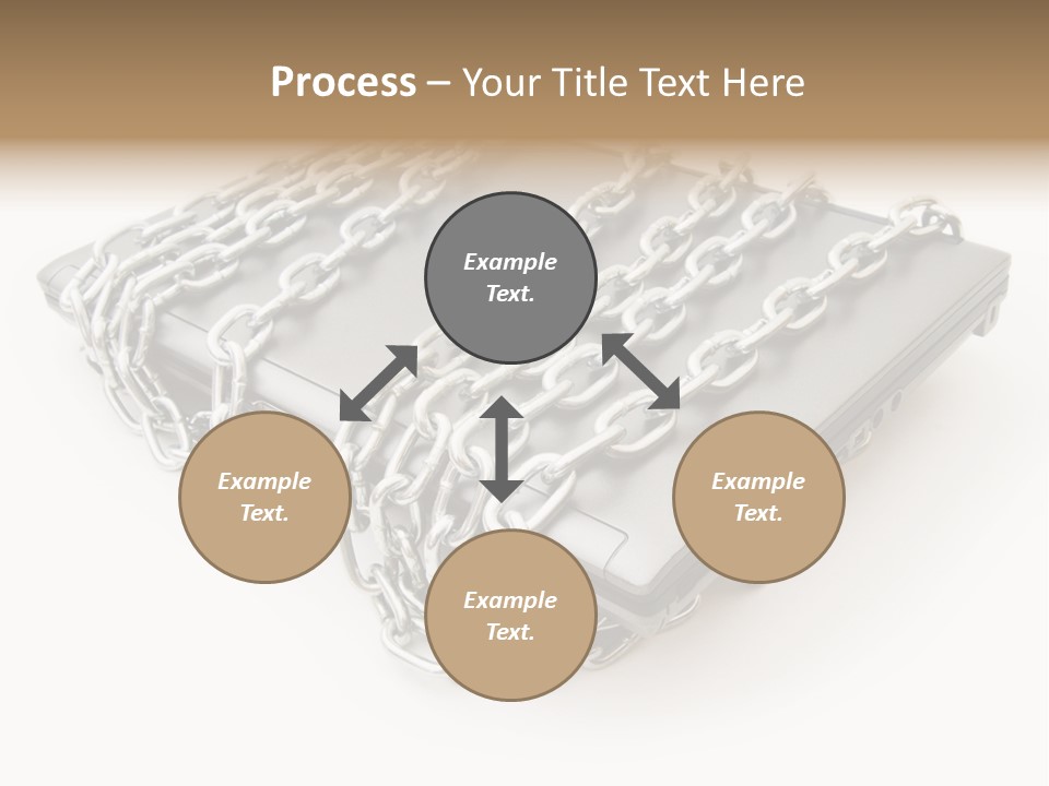 Laptop With Chains PowerPoint Template