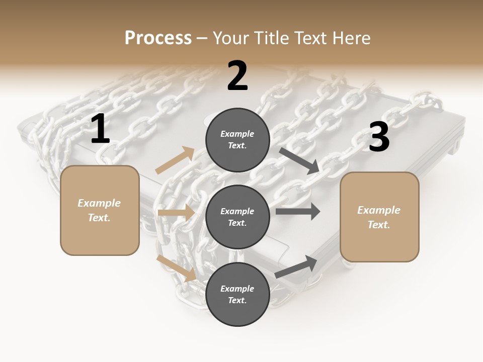 Laptop With Chains PowerPoint Template