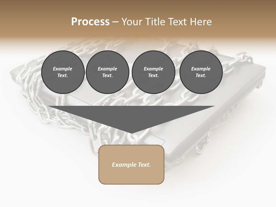 Laptop With Chains PowerPoint Template