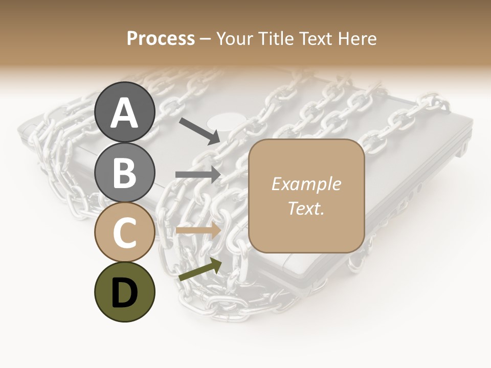 Laptop With Chains PowerPoint Template