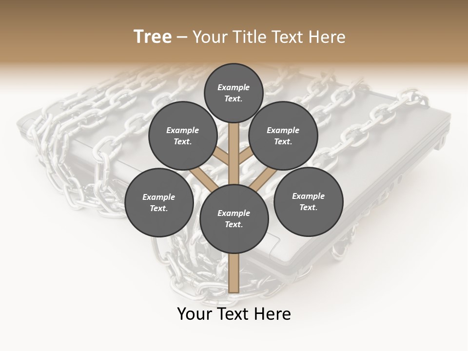 Laptop With Chains PowerPoint Template