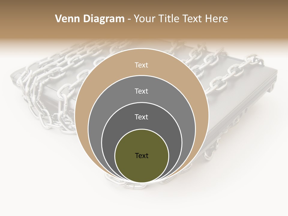 Laptop With Chains PowerPoint Template