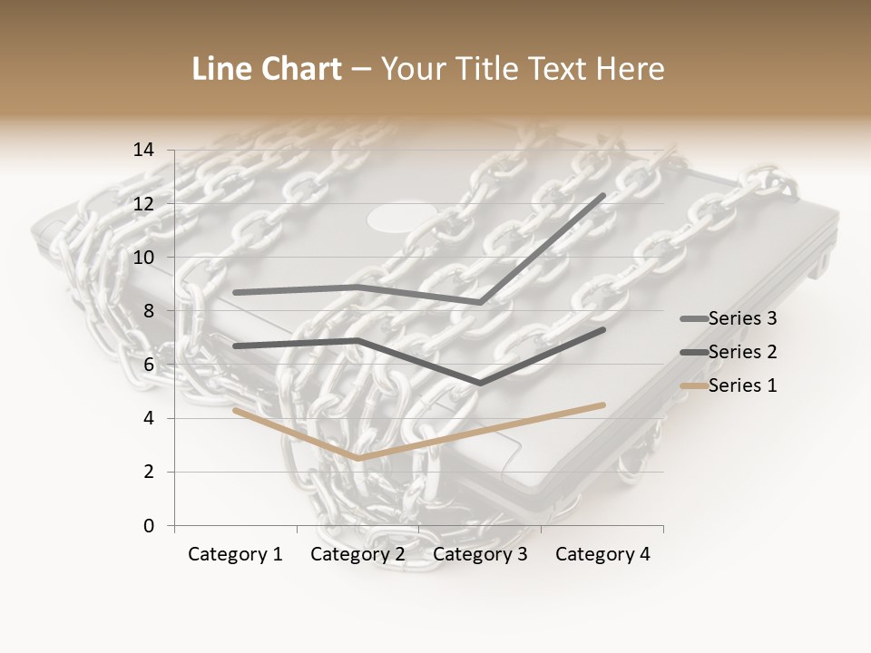 Laptop With Chains PowerPoint Template