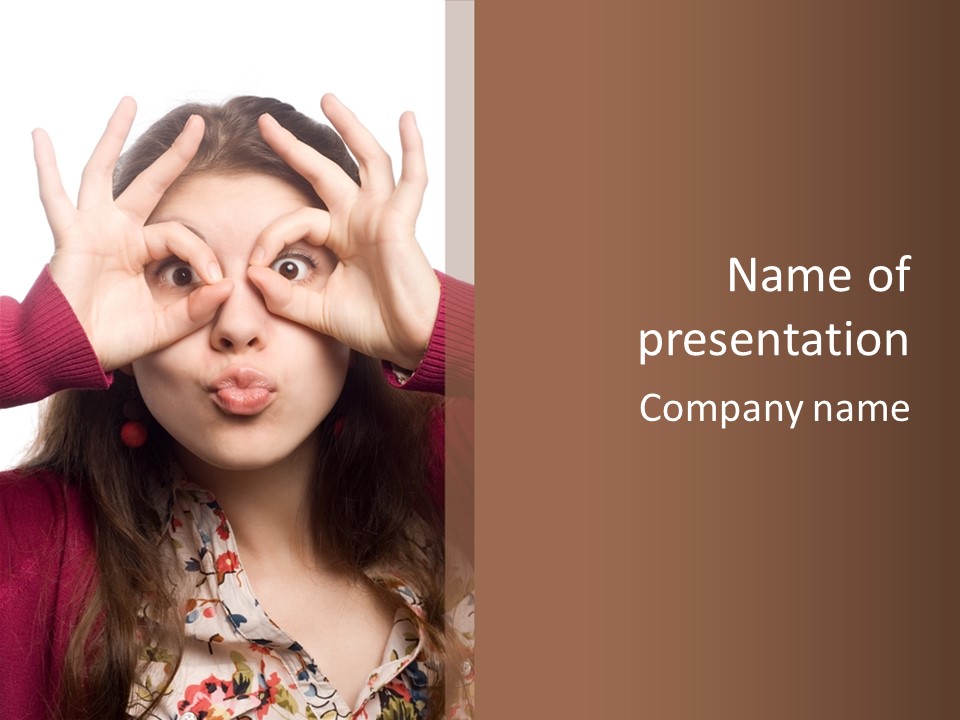 Shoulder Hand Expression PowerPoint Template