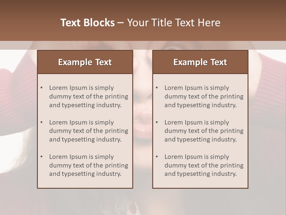 Shoulder Hand Expression PowerPoint Template