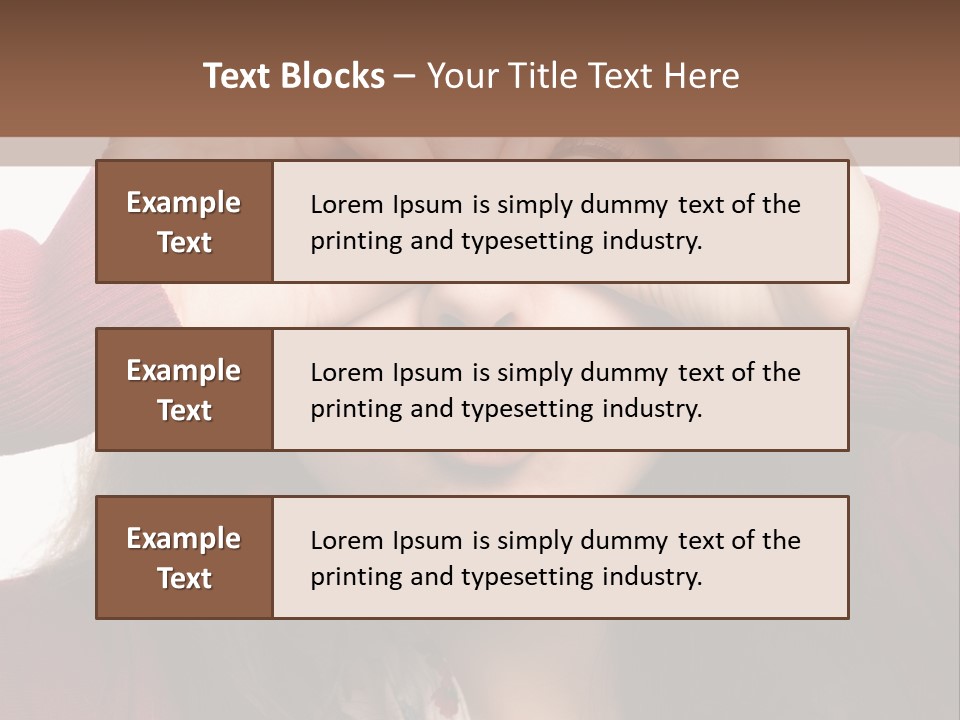 Shoulder Hand Expression PowerPoint Template
