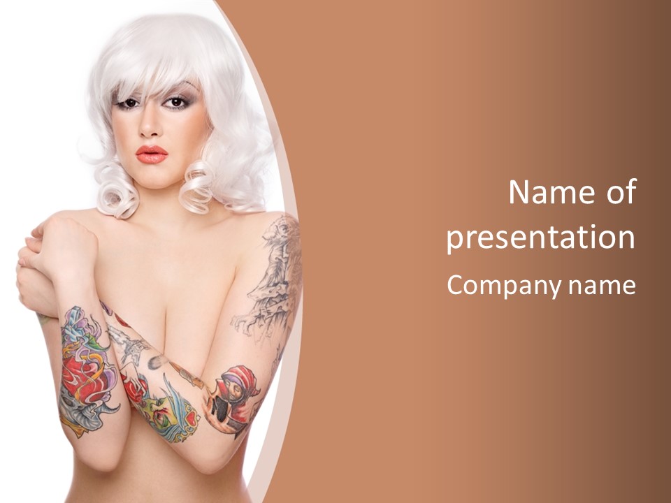 Make Up Tattoos PowerPoint Template