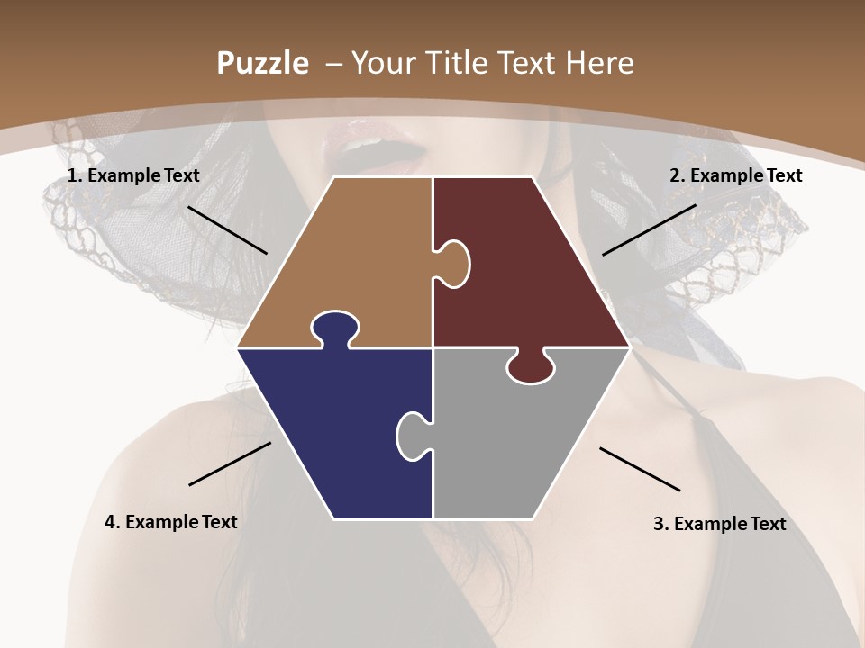 Stylish Girl Black PowerPoint Template