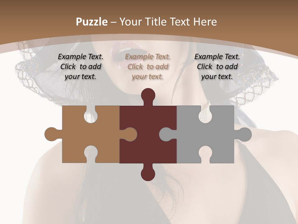 Stylish Girl Black PowerPoint Template