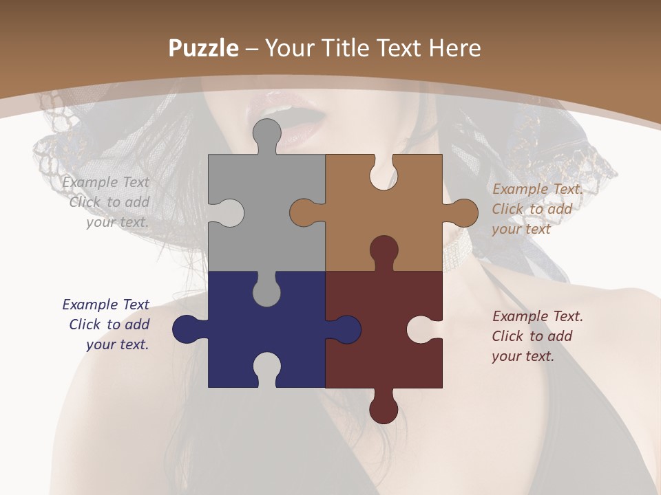 Stylish Girl Black PowerPoint Template