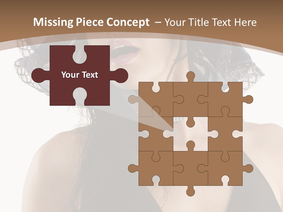 Stylish Girl Black PowerPoint Template