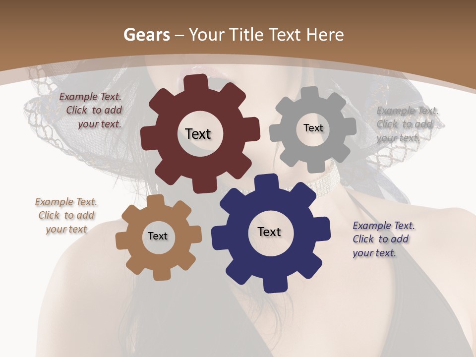 Stylish Girl Black PowerPoint Template