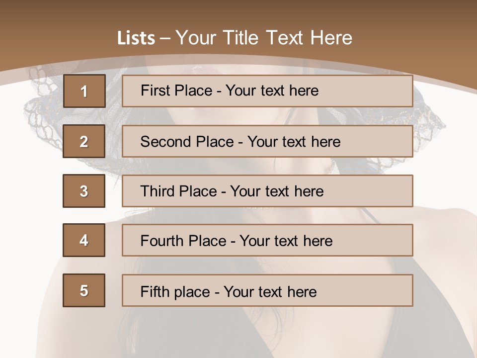 Stylish Girl Black PowerPoint Template