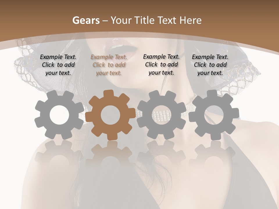 Stylish Girl Black PowerPoint Template