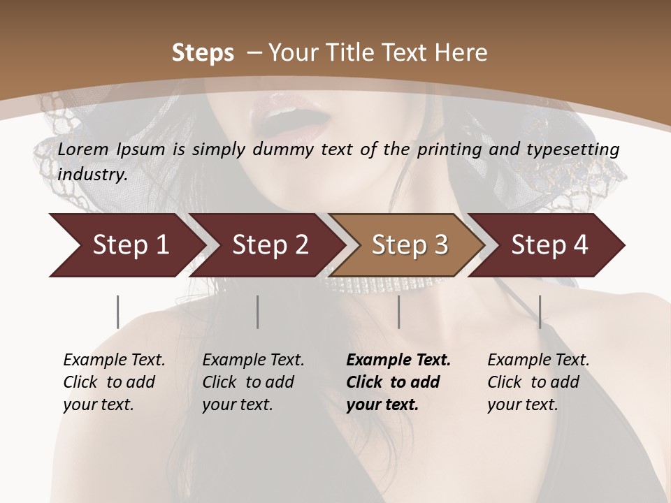 Stylish Girl Black PowerPoint Template