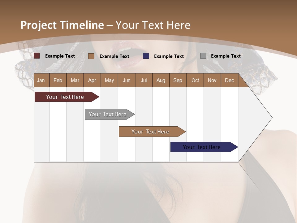 Stylish Girl Black PowerPoint Template